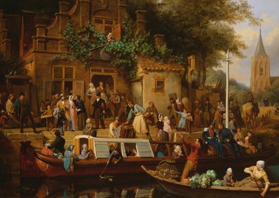 Die Lastkähne in Utrecht, 1853 von Valentin Bing